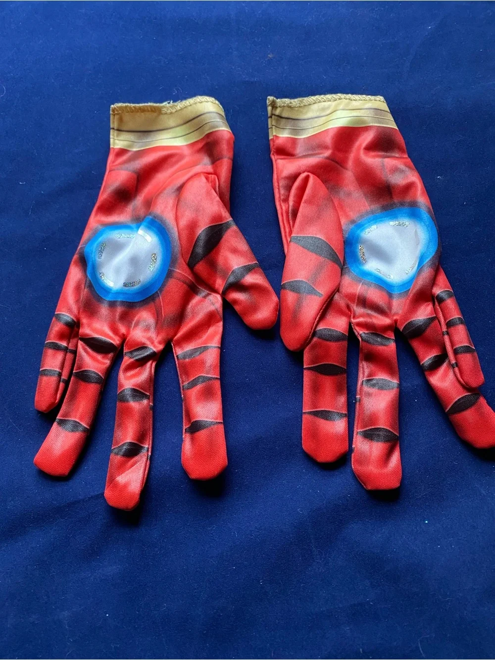 NWOT Halloween Iron Man Costume Gloves Size Boys Medium